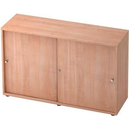 Hammerbacher, Aktenschrank, Schiebetürschrank 2OH SG Nussbaum/Nussb. (120 x 40 x 75 cm)