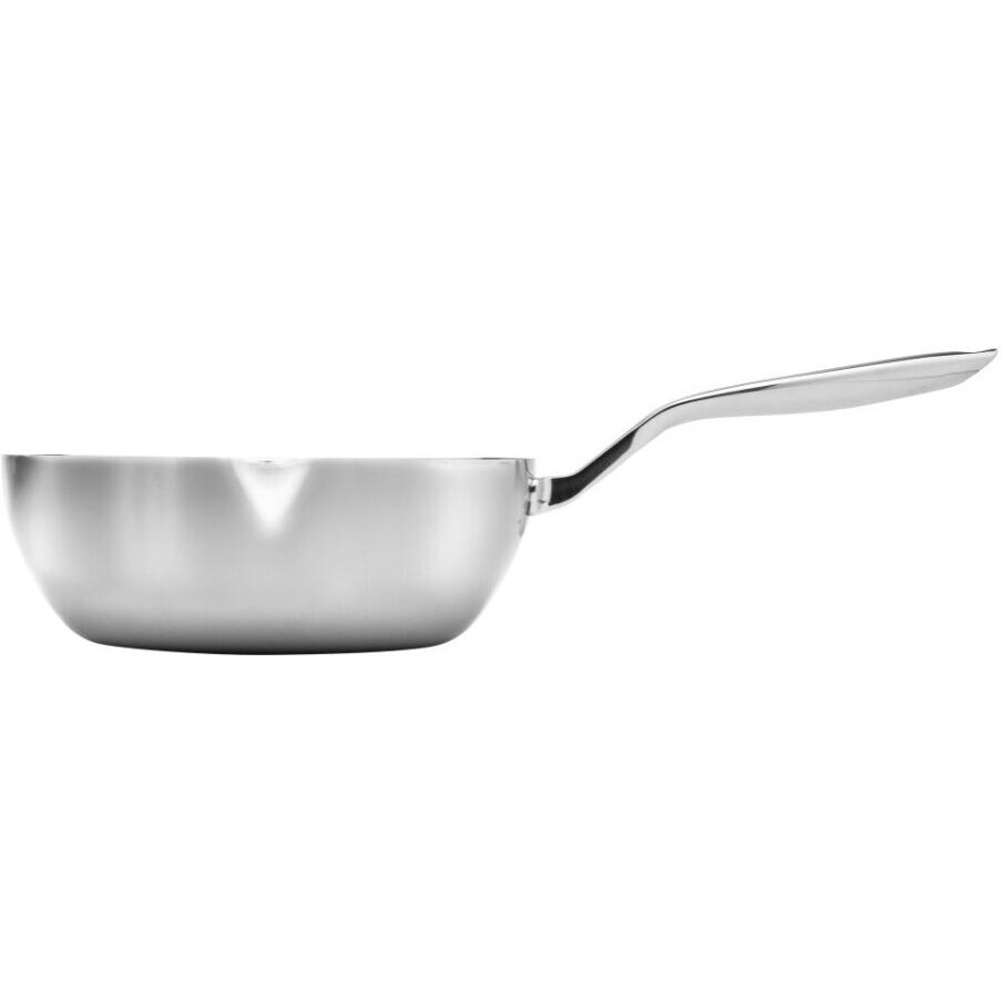 Heirol Steely Classic Triply Saute Pan, 24 cm/3 L, Pfanne + Kochtopf, Silber
