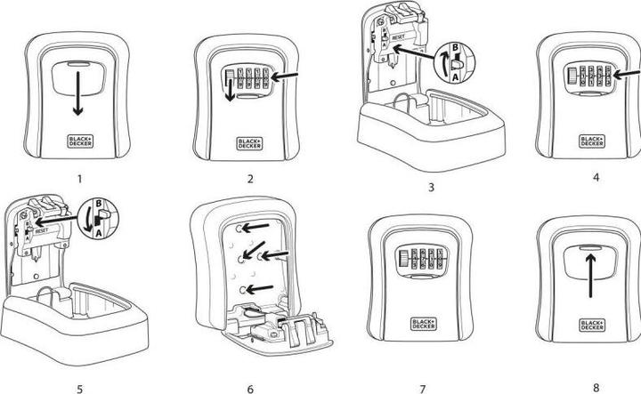 Actual product image Black & Decker Key safe
