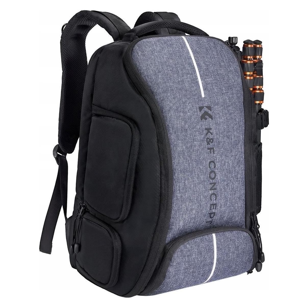 K&F Concept Camera Backpack Large 25l - Black/Grey (Kf-13.164) (Fotorucksack, 25 l), Kameratasche, Grau, Schwarz