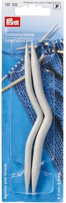 Actual product image Prym Braid pattern needle aluminium, grey 6.00 + 8.00 mm