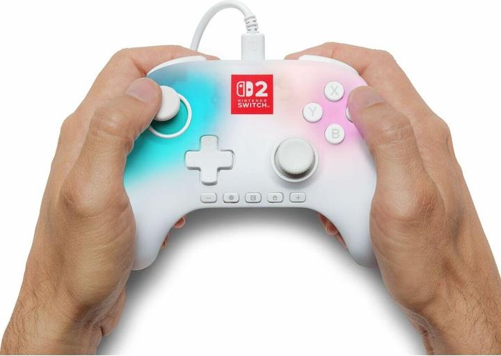Actual product image PowerA NSW2 Controller Advantage wired Lumectra white (Switch, Switch 2)