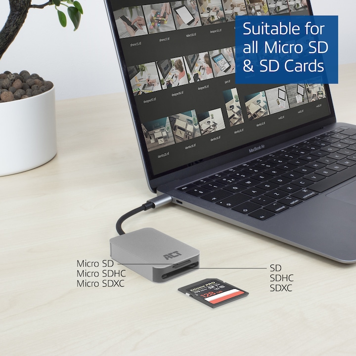 Produktbild USB-C card reader for SD and micro SD, SD 4.0 UHS-II