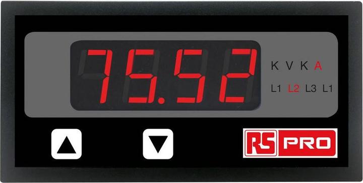 Produktbild RS PRO Dig Ammeter, 48x96, 3Ph, 40-300V ac/dc