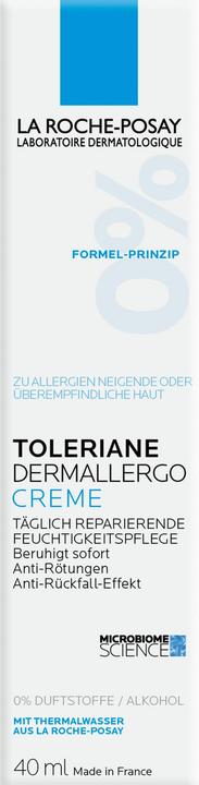 Valeurs nutritives et ingrédients La Roche Posay Tolériane Dermallergo crème AHA crème (40 ml, Crème 24h)