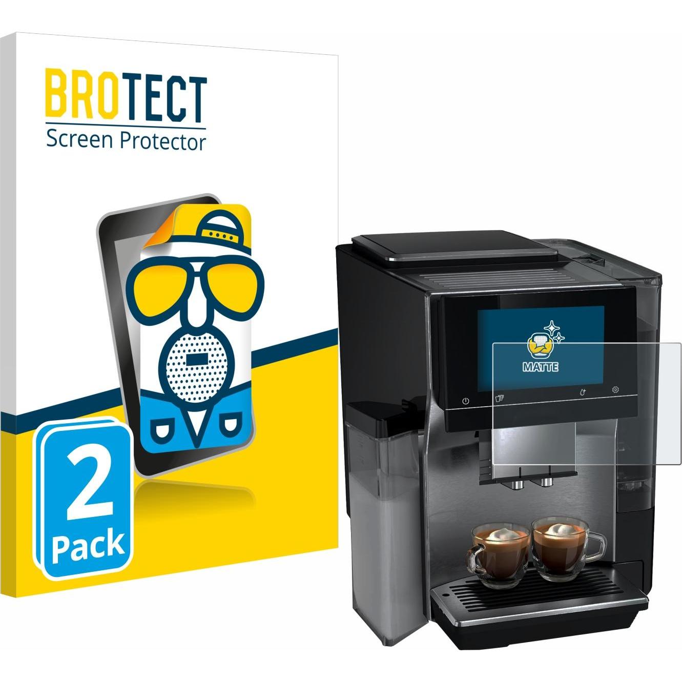 BROTECT Entspiegelungsfolie Displayschutz Displayschutzfolie Folie Matt, Zubehör Kaffeemaschinen, Transparent