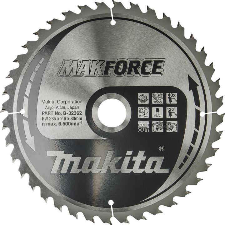 Produktbild Makita Sägebblatt MAKFORCE 235x30x40Z