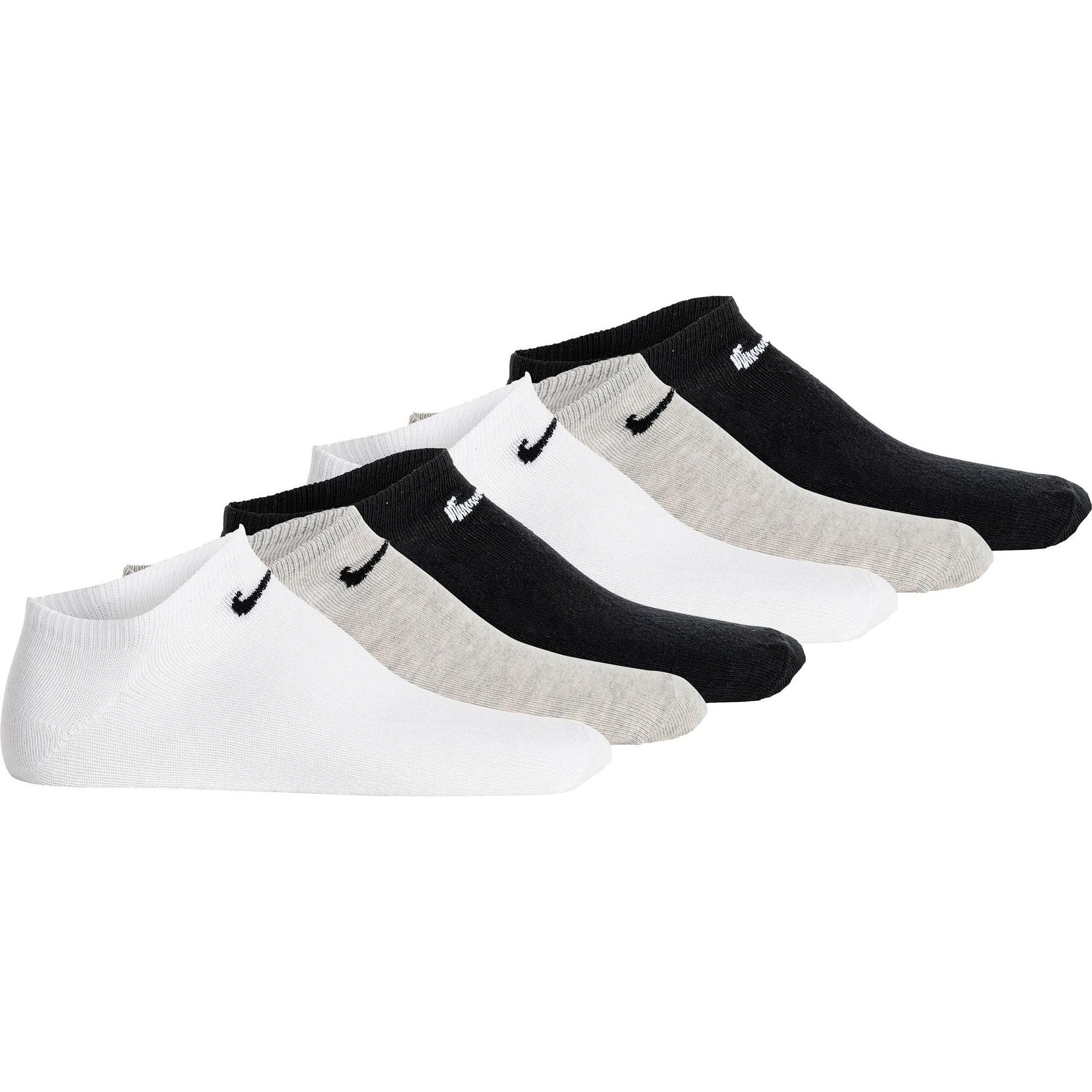 Nike, Herren, Socken, Socken Sportlich Lightweight No Show Sneaker 3P, Mehrfarbig, (6er Pack, 38 - 42)