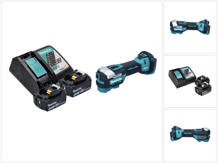 Image du produit Makita DTM 52 RM Outil multifonctions sans fil 18 V Starlock Max Brushless + 2x batterie 4,0 Ah + chargeur