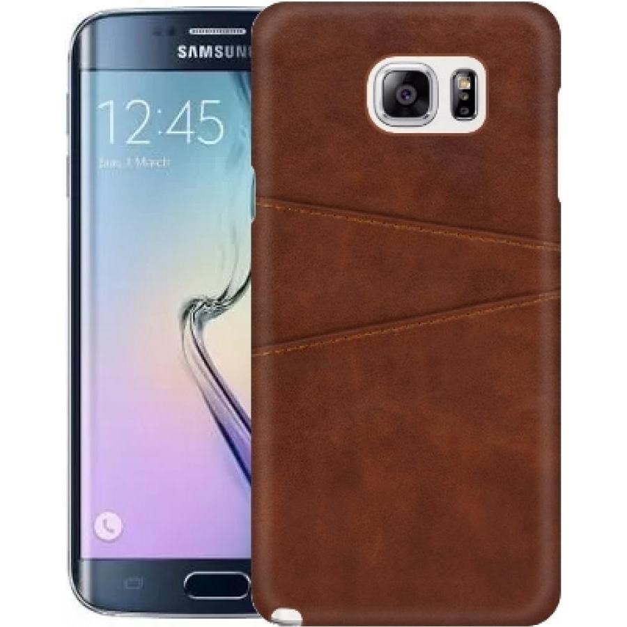 Screenguard Samsung Galaxy S6 Edge CardCaddy Leder Backcase mit Kartenfächern (Samsung Galaxy S6 Edge), Smartphone Hülle...