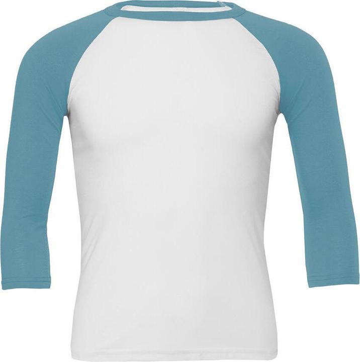 Actual product image Bella Canvas Three-Quarter Sleeve Baseball Tee (M)