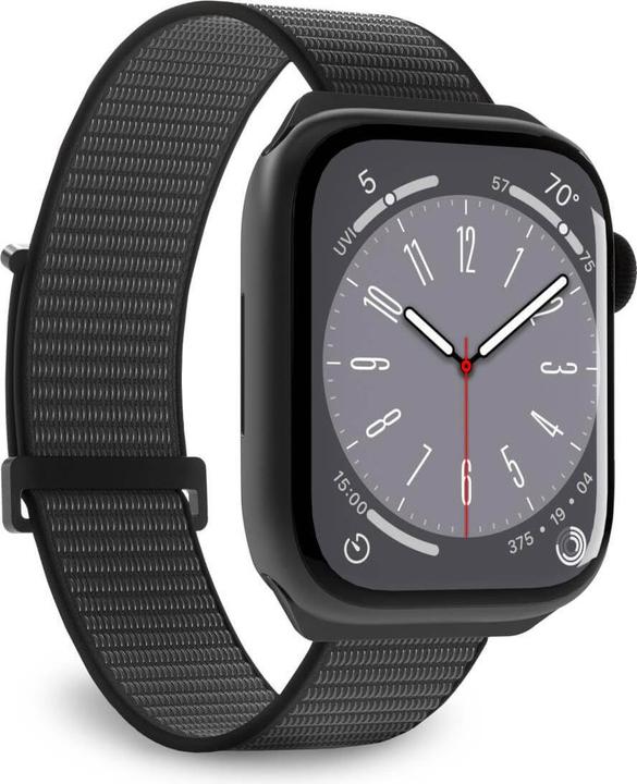 Immagine prodotto Puro Nylon Sport - Pasek per Apple Watch 42/44/45/49 mm (Czarny) (45 mm, 44 mm, 42 mm, 49 mm, Nylon)