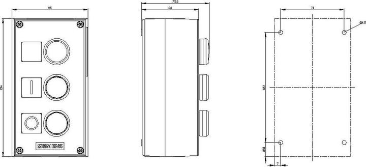 Produktbild Siemens Enclosure for command devices plastic