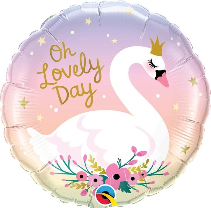 Actual product image Qualatex Foil Balloon Swan