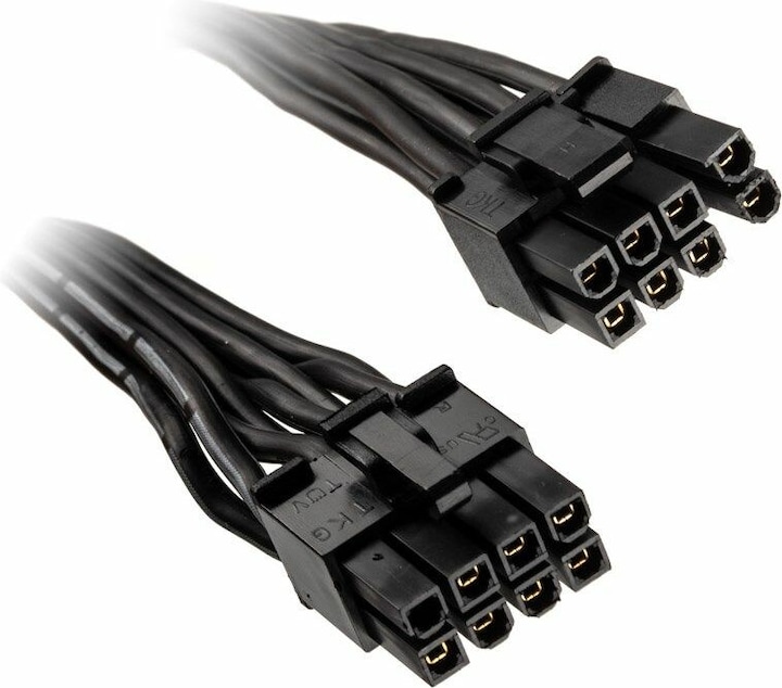 Actual product image Silverstone 8 pin ATX to 6+2 pin PCIe cable 350mm