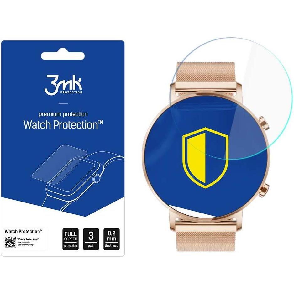 3Mk Lucidi Protective Film Watch Protection Arc For Huawei Watch Gt 2 42Mm, Pellicola Protettiva Per Smartwatch