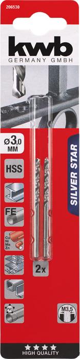 Actual product image kwb SILVER STAR HSS Twist Drill (3 mm)
