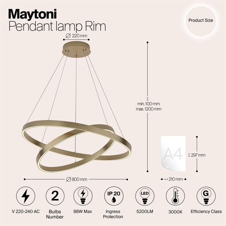 Produktbild Maytoni Rim (5200 lm)