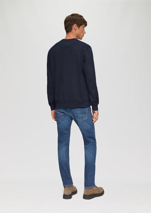 Actual product image S.Oliver Sweatshirt Sweatshirt mit Garment Dye und Logo-Detail (S)