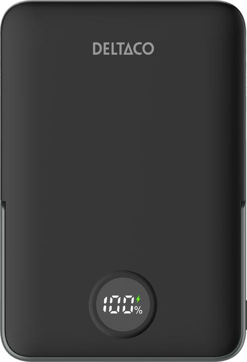 Deltaco Power Bank - 5000 mAh Powerbank - Sort - 5000 mAh (5000 mAh, 20 W, 19.25 Wh)