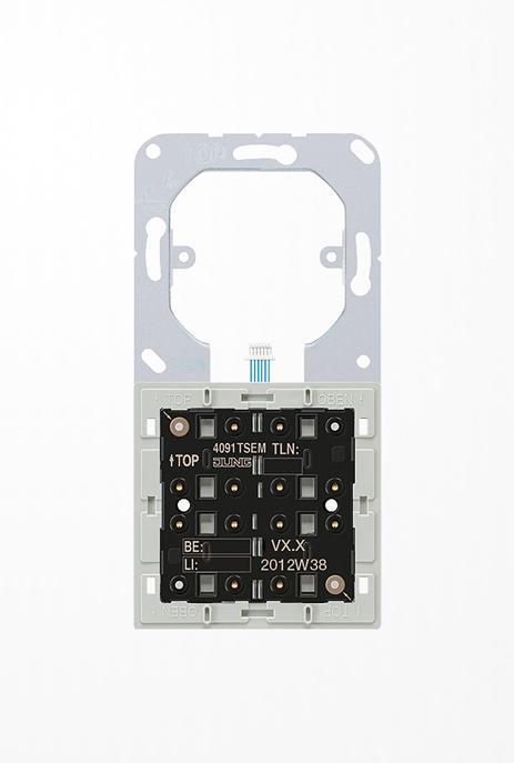 Actual product image JUNG Push-button KNX flush-mounted ws 1f 2pkt LED 4091TSEM