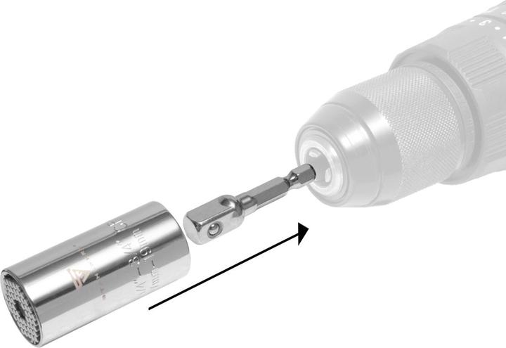 Produktbild Stahlwerk 3 x Universal-Steckschlüssel 7-19 mm Multifunktionsnuss für 3/8" (19 mm, 12 mm, 14 mm, 16 mm, 10  mm, 18 mm, 7 mm, 17 mm, 11 mm, 15 mm, 8 mm, 9 mm, 13 mm)