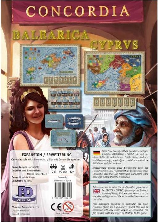 PDV09724 - Balearica - Cyprus - Concordia, pour 2-6 joueurs, à partir de 12 ans (extension) (Allemand, Anglais, 2 - 6 Joueur)