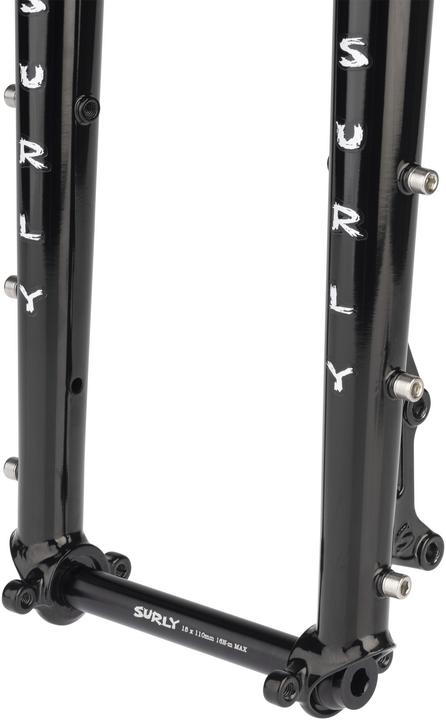 Actual product image Surly Dinner Fork Steel Fork, 27.5"/29", 28.6-30, 50mm, 420mm, 110x15mm TA, IS Disc, black