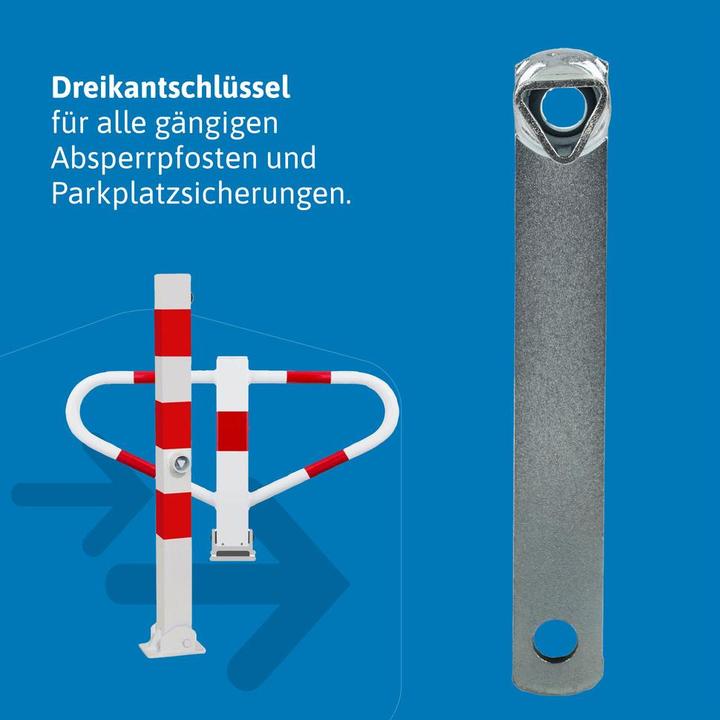 Produktbild Dönges Schlüssel für Absperrpfosten | Dreikantschlüssel M12 19 mm, Dreikant M12