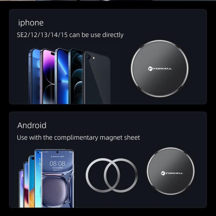 Actual product image Forcell F-Grip MagFlex uchwyt samochodowy do szyby/deski kompatybilny z MagSafe czarny