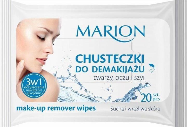 Image du produit Marion Visage. Lingettes démaquillantes pour les yeux et le cou pour un résultat sec et sensible 20Pcs (Lingettes nettoyantes pour le visage)
