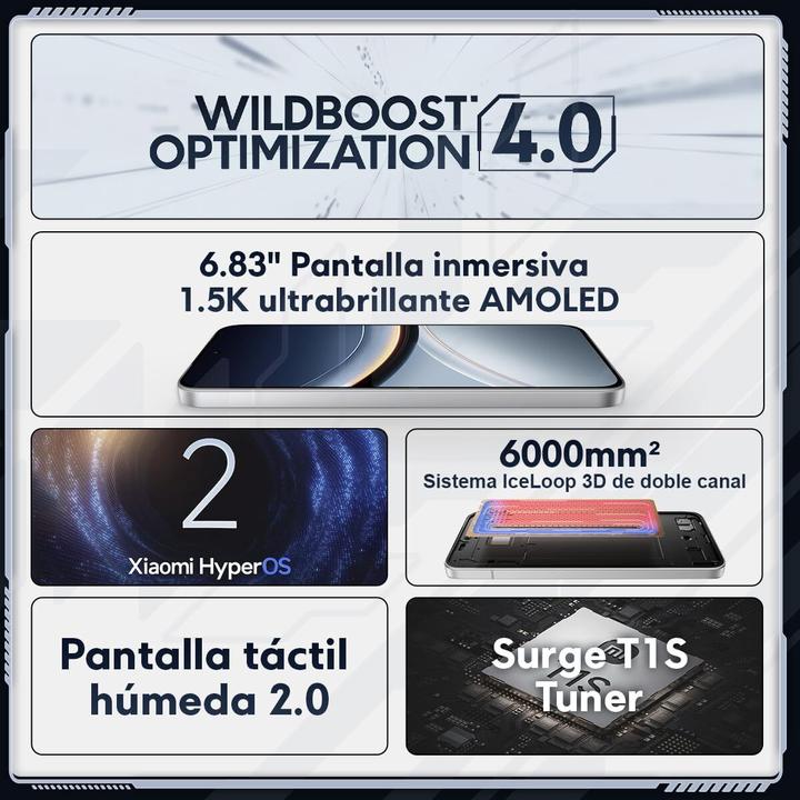 Image du produit Xiaomi Poco F7 (256 Go, Silver, 6.83", Double SIM, 5G)