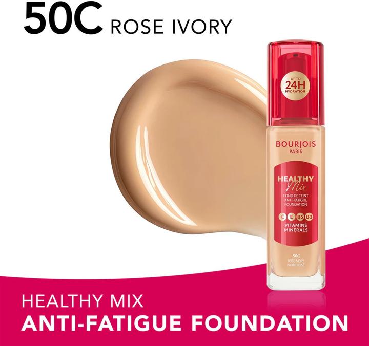 Image du produit Bourjois Healthy Mix Foundation 50c Rose Ivory A Lightweight Foundation For A Healthy Glow (Rose Ivoire)