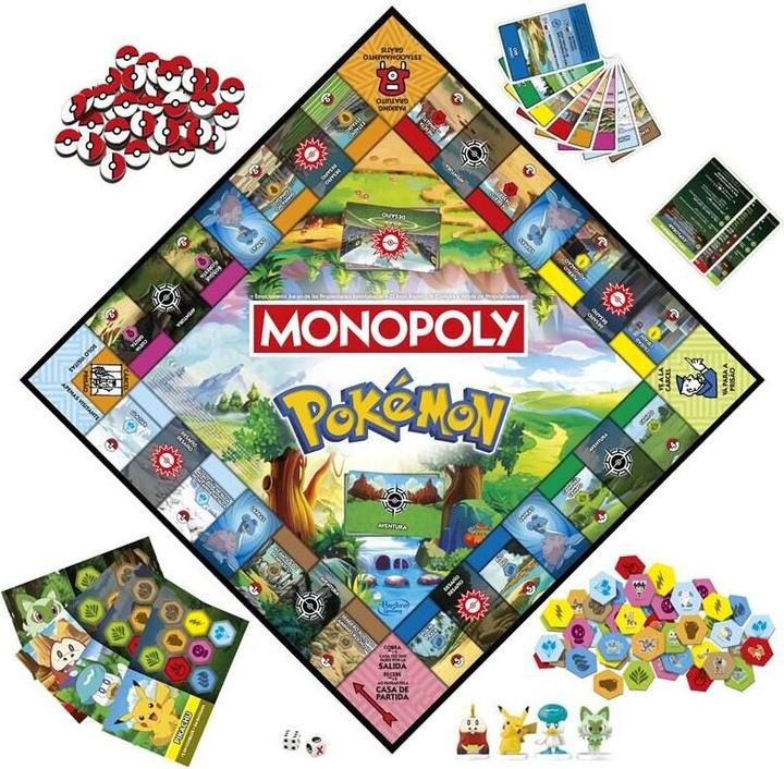 Produktbild Hasbro Spanisches Monopoly Pokemon Brettspiel