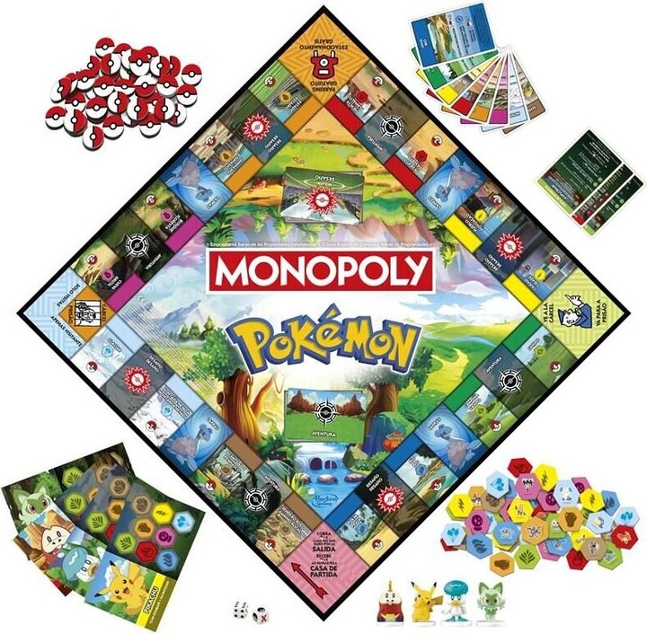 Actual product image Hasbro Spanisches Monopoly Pokemon Brettspiel