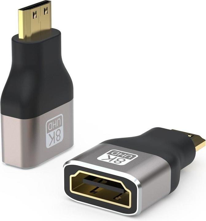 Produktbild PremiumCord Adapter 8K HDMI Typ A - mini HDMI Typ C, kovová, pozlacená (HDMI, Mini HDMI)