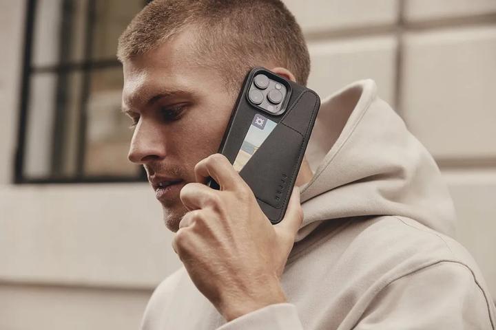 Immagine prodotto Mujjo Portafoglio completo in pelle adatto per iPhone 15 Pro Max - Nero |nero (Apple iPhone 15 Pro Max)