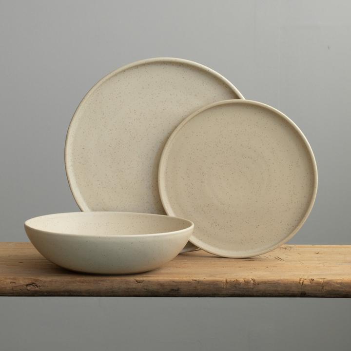 Actual product image Atelier Agave Pasta Tableware Set 12-pieces Speckled Beige (12 pcs.)
