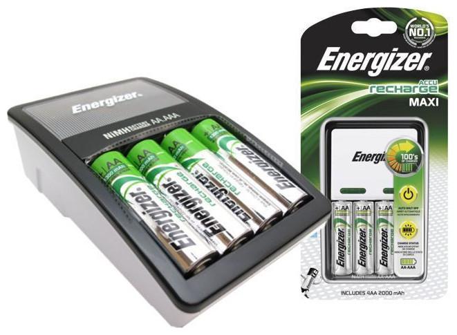 Image du produit Energizer Recharge Maxi (4 pcs, AA, 2000 mAh, Piles rechargeables + chargeur)