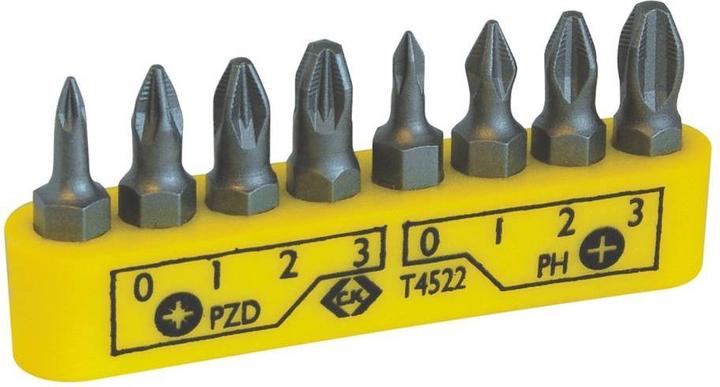 Actual product image C.K Magma Bit set 8 pieces T4522 Kreuzsch (Cross Phillips PH, Cross Pozidriv PZ)