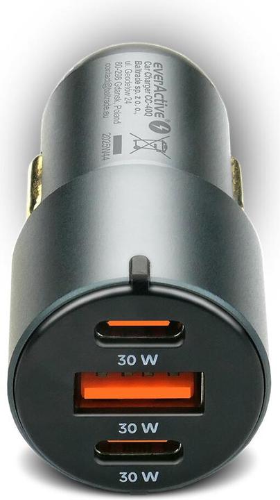 Produktbild Everactive Autoladegerät 60W 1xUSB 2xUSB-C