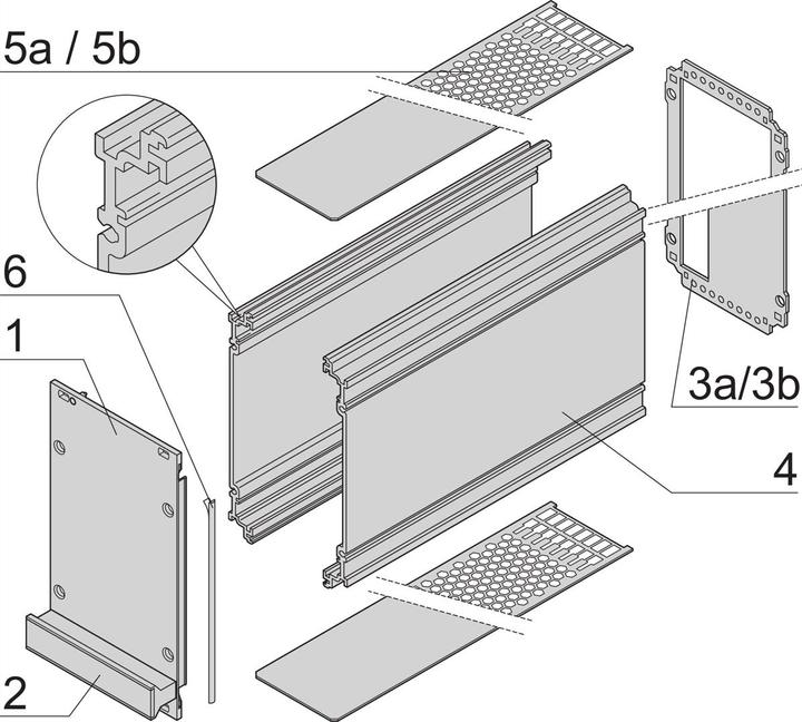 Produktbild Schroff Kassetten PRO 3 HE-Bausätze, Frontplatte geschirmt (Textildichtung) - KA
