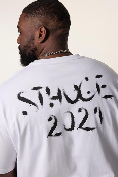 Immagine prodotto Sthuge T-shirt con taglio oversize, stampa sul retro e mezze maniche, disponibile fino alla tg. 8XL (4XL)