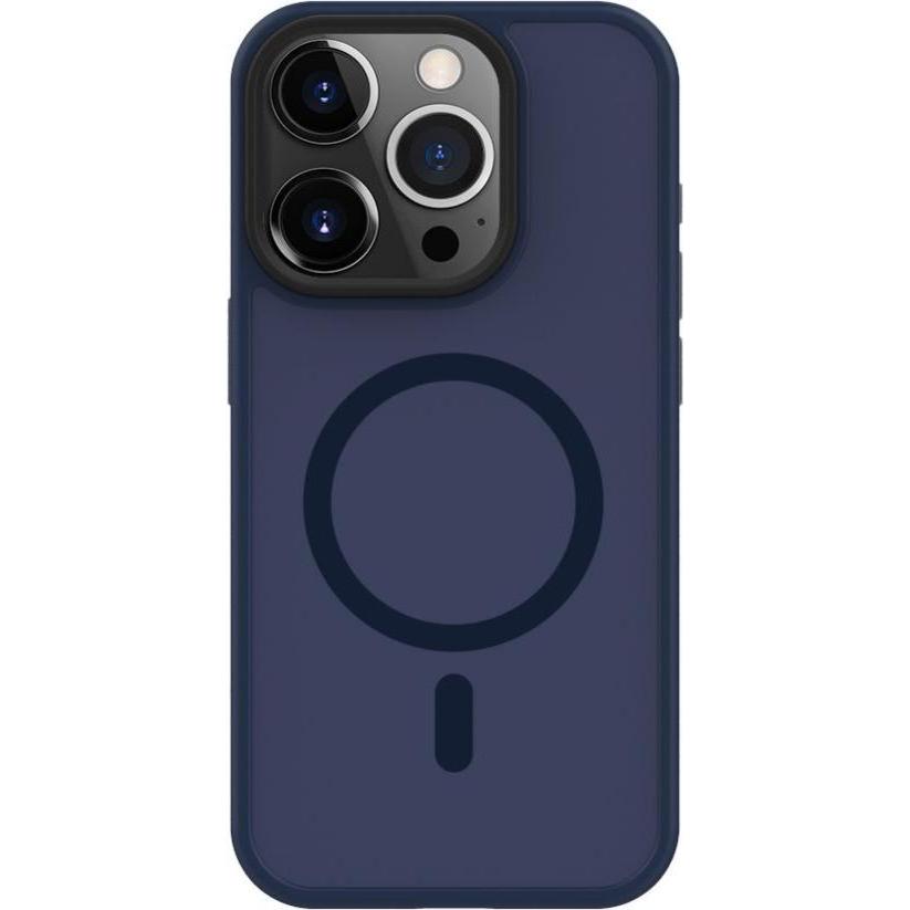 Connect Custodia ibrida iPhone 14 Pro Max con PC+TPU magnetico (Apple iPhone 14 Pro Max), Cover smartphone, Blu