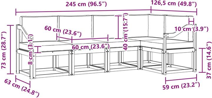 Produktbild vidaXL Outdoor-Sofa