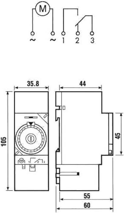 Immagine prodotto Finder Timer per il binario del cappello superiore B