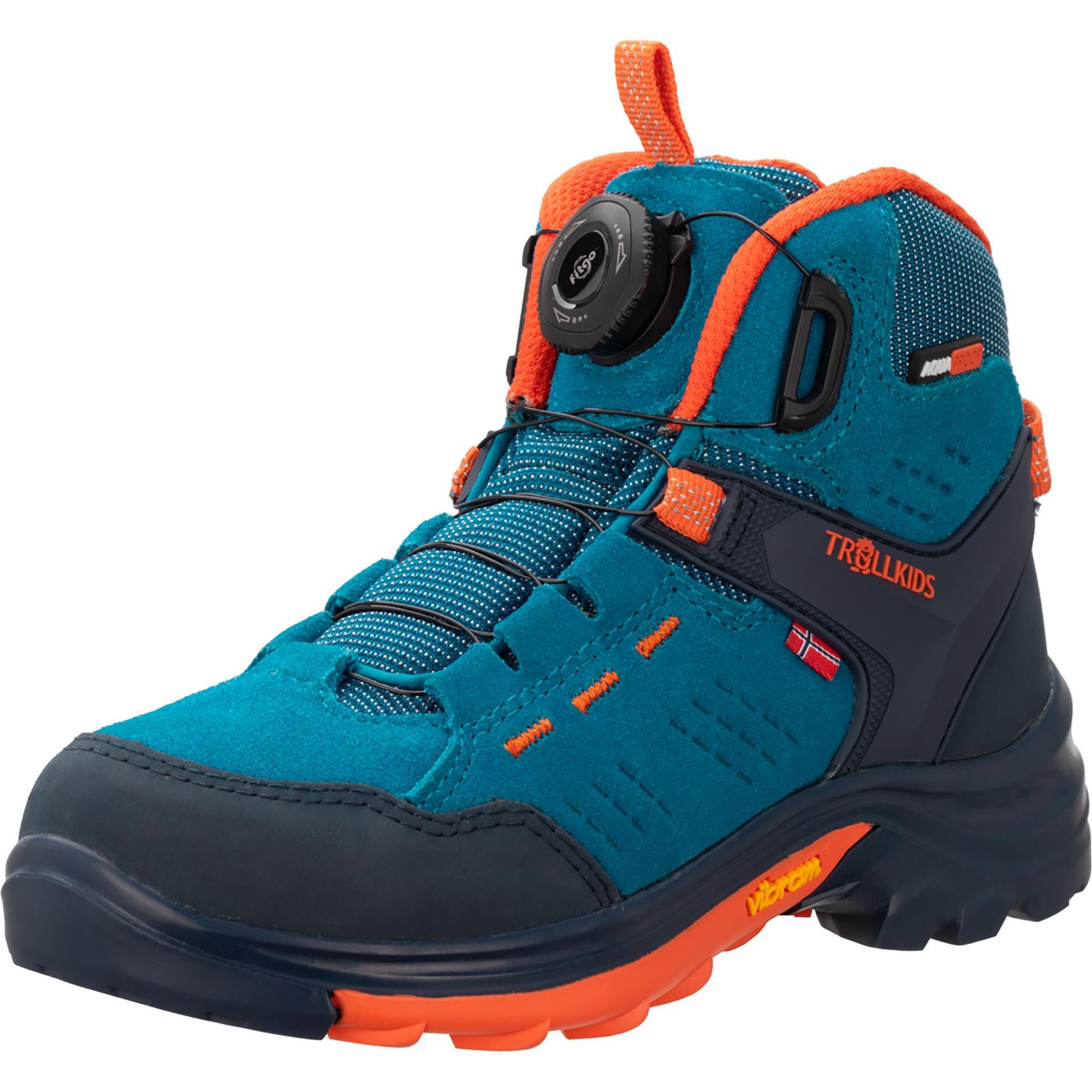 Trollkids, Unisex, Wanderschuhe, Kid's Gjende Hiker Mid (35), Blau