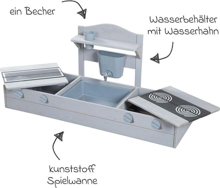 Image du produit Roba 2 in 1 Balkonsandkasten mit Matschküche