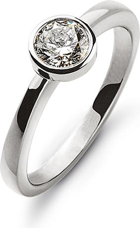 Produktbild Natsumi Schmuck Diamantring Weissgold 18K/750 0.25 ct H si (57, 750/18 K Gold)