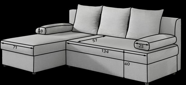 Actual product image ELTAP Gino (3-seater, Sofa bed, Corner sofa)